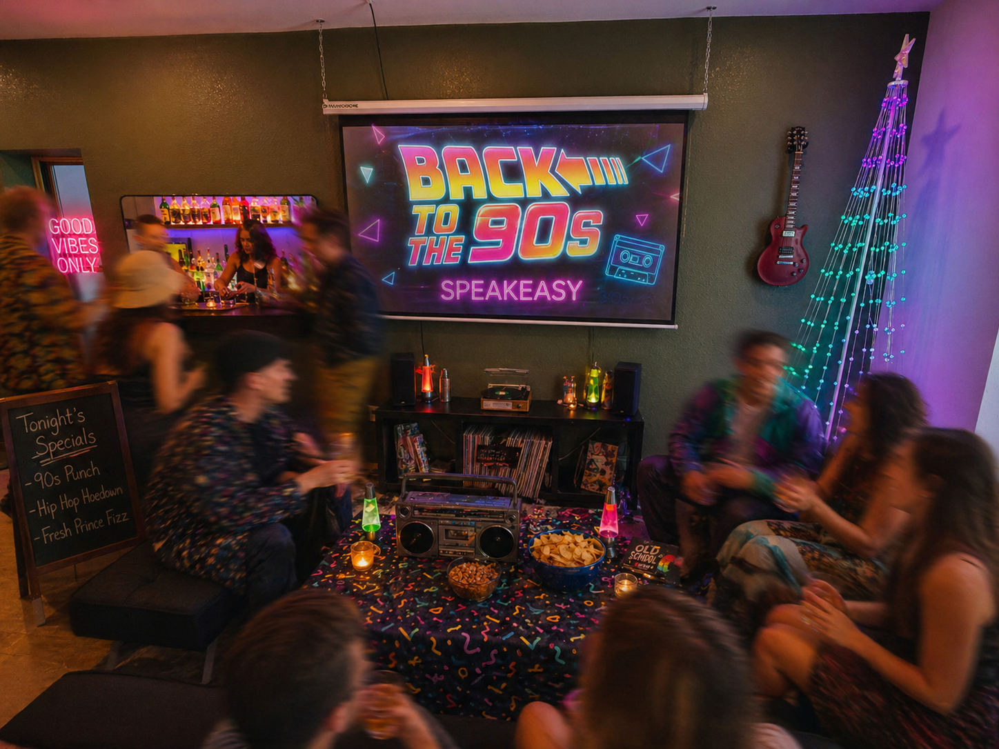 Back to the 90s Speakeasy Pop-Up concept