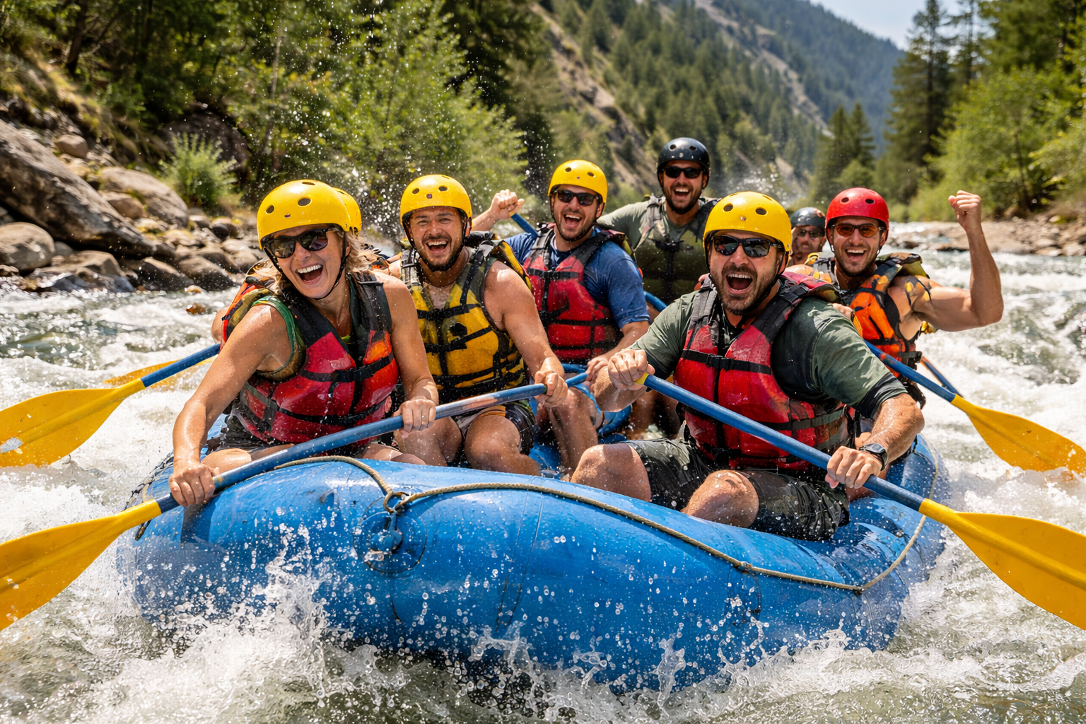 Rafting group adventure in Colorado